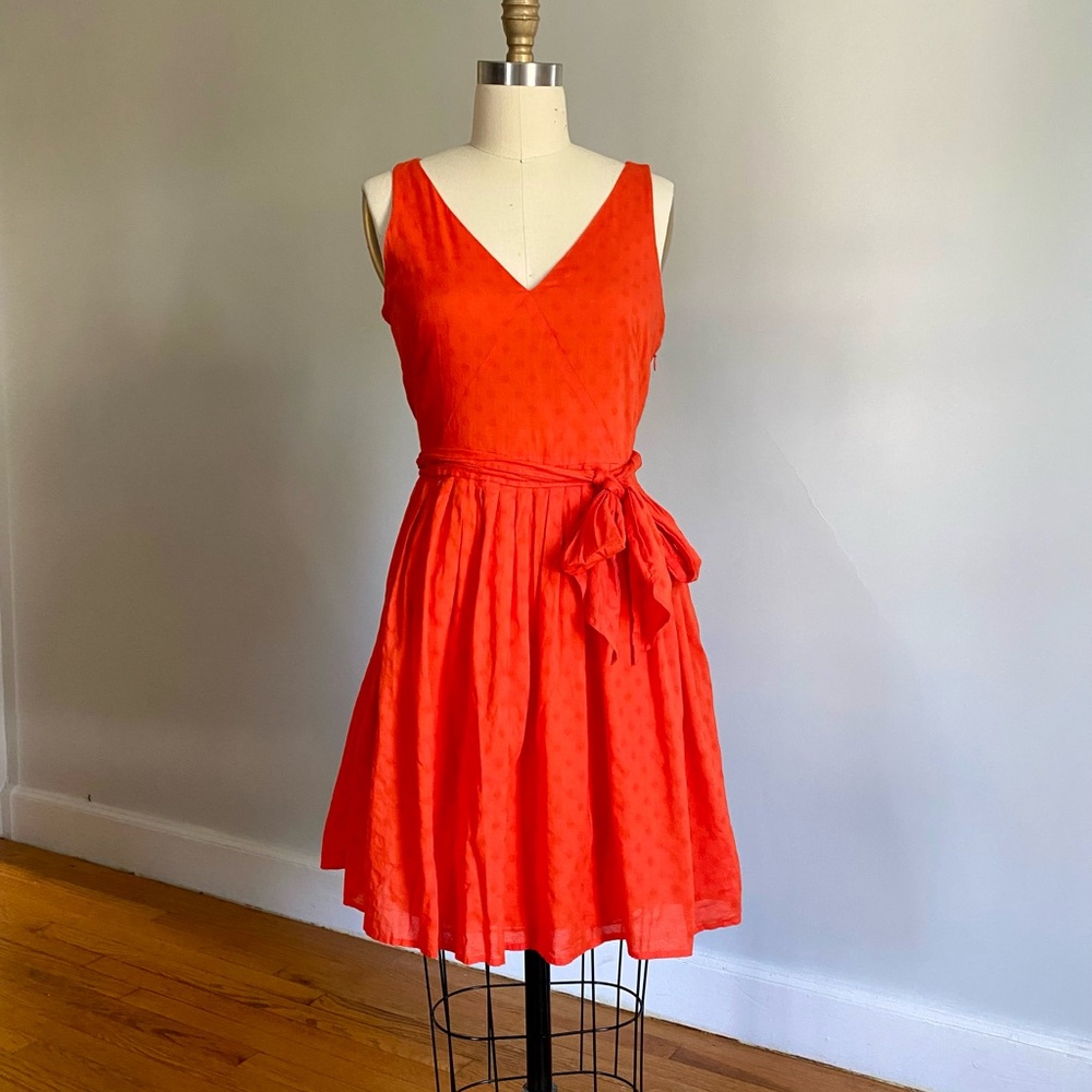 J. Crew | Cotton Persimmon Fit & Flare Dress | Sz 4